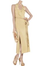 Belted stretch-jersey dress